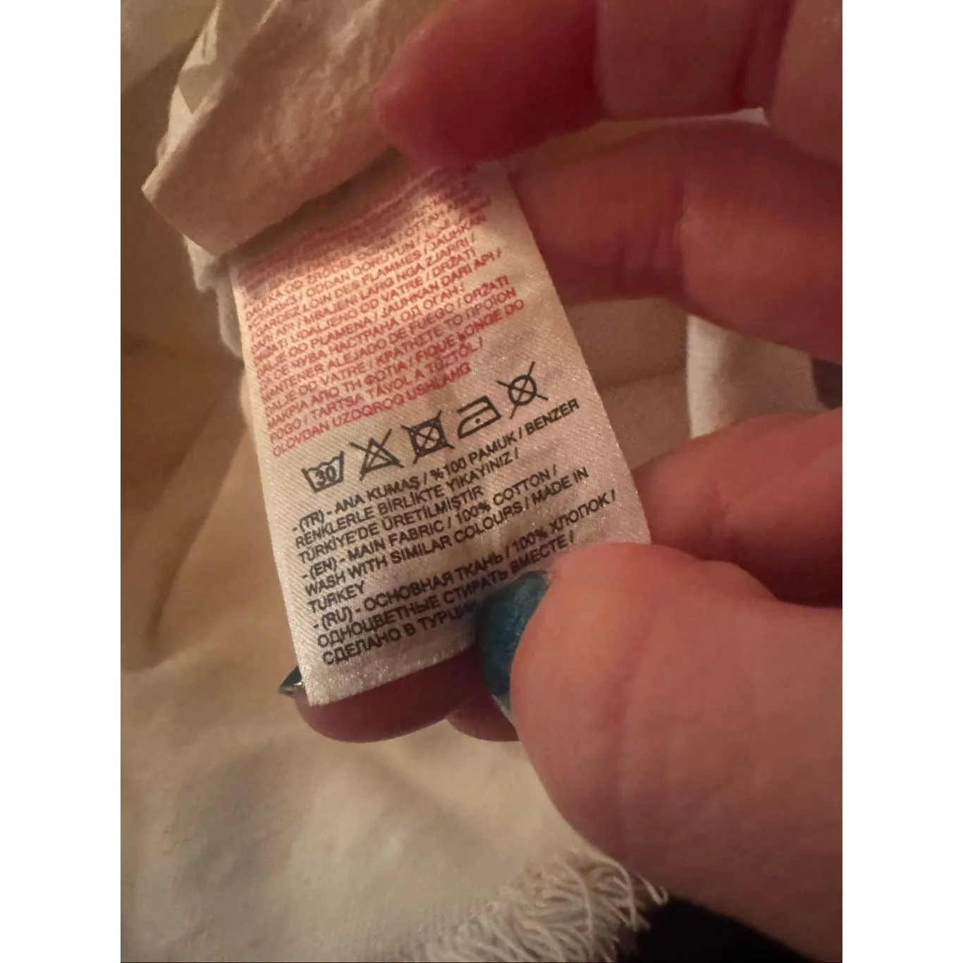 LC Waikiki Vision Women’s White Denim Jacket Size 38 Frayed Hem Button Up Size L - Image 5