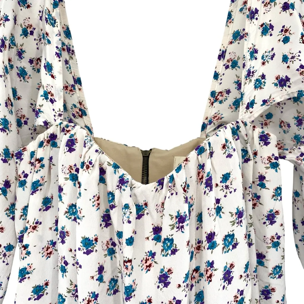 Stone Cold Fox Floral Smocked Peasant Top Cottagecore - Image 4