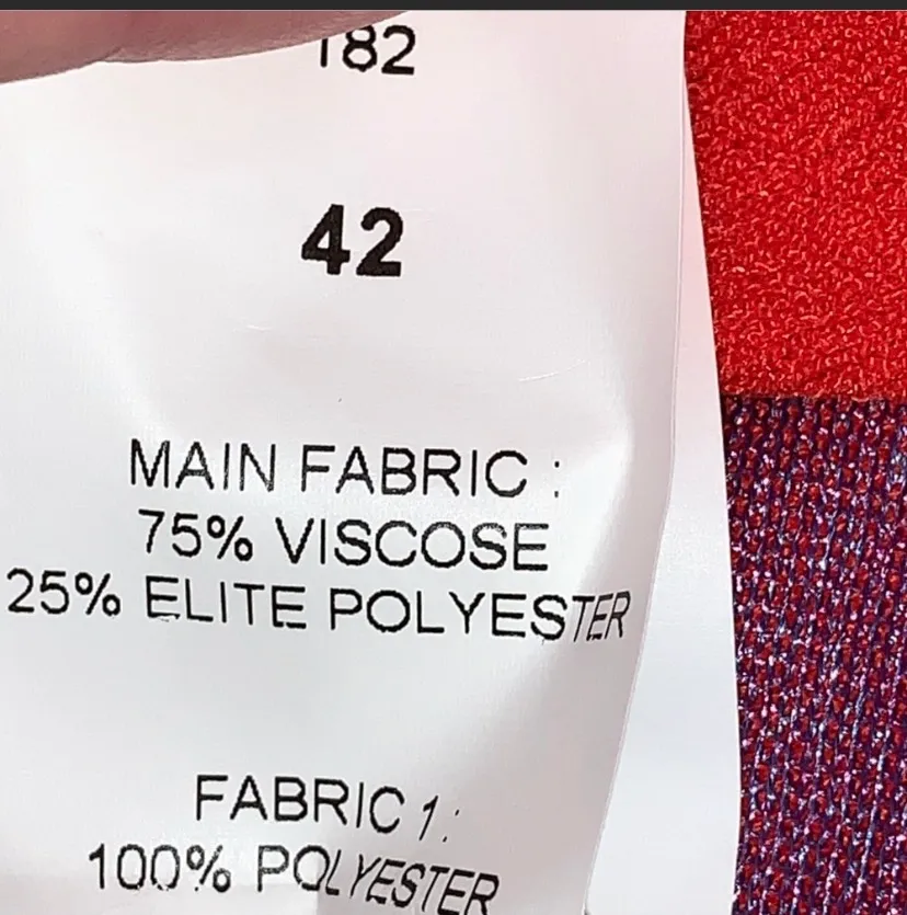 ATLEIN Runway Purple & Red Shimmer Shiny Twist Skirt 10 Multiple - Image 7