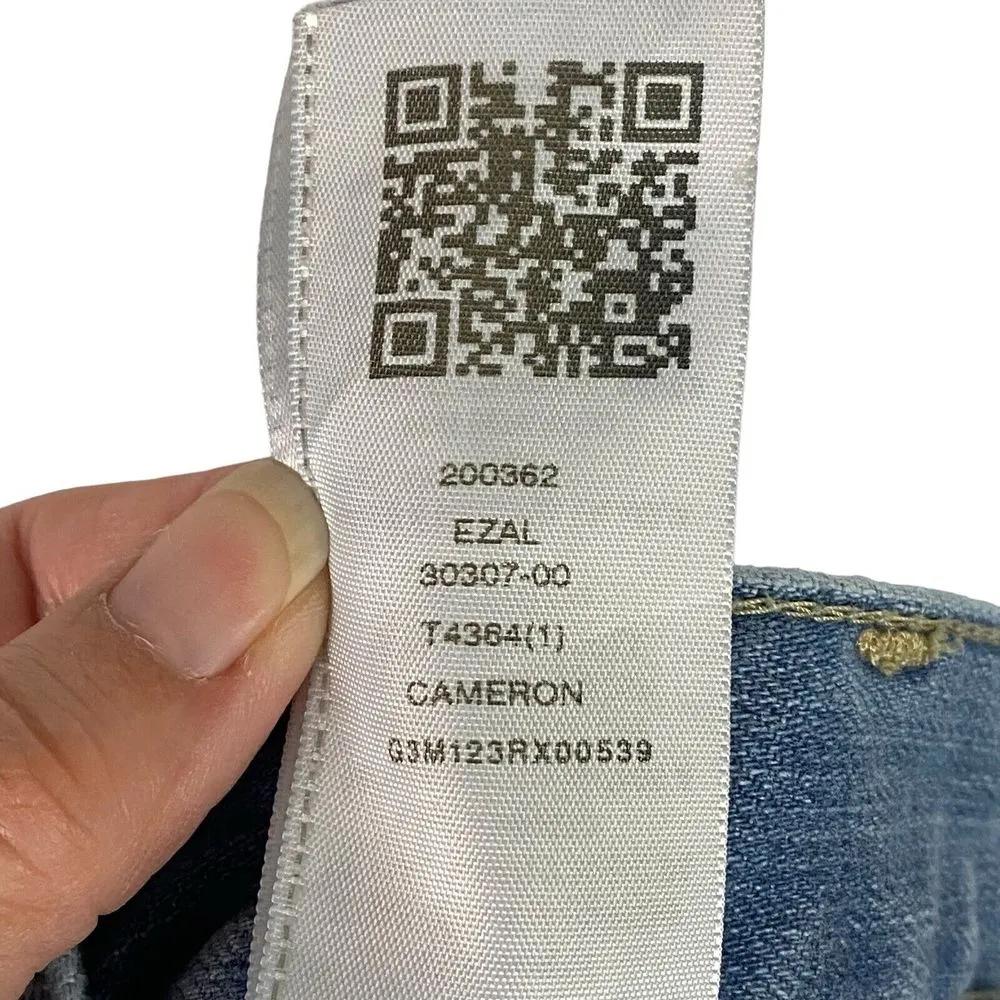 True Religion Jeans Women's Cameron Slim Boyfriend Rare‎ Gold Fleck Mid Rise 27 - Image 15