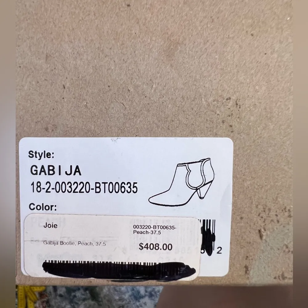 Joie NIB Gabija Peach Suede Bootie Size 7.5 - Image 10