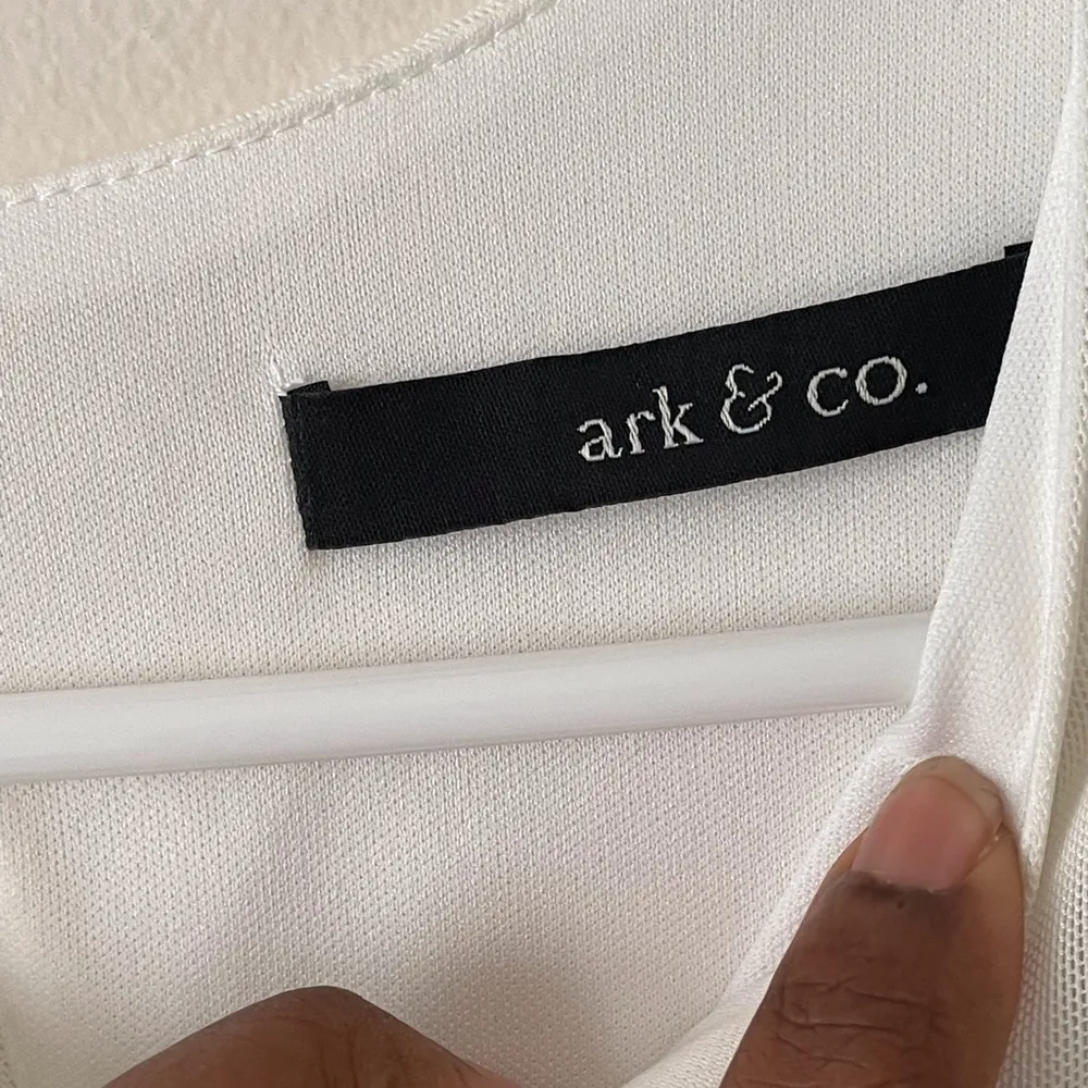 Ark & Co White Cocktail Open Back Mini Dress With Black Lace Detail Size… - Image 7