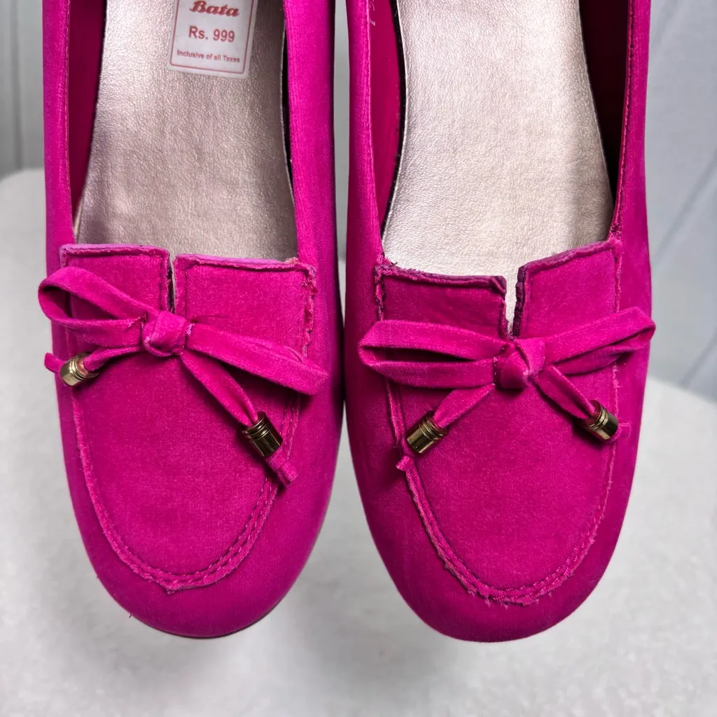 Bata Women's Pink Loafers Casual‎ Size 9 - Image 5