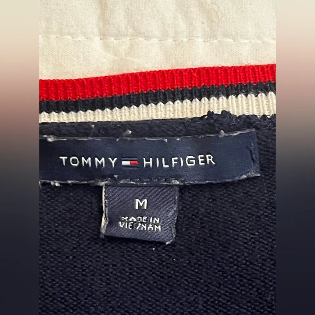 Tommy Hilfiger navy vintage Y2K cardigan - Image 3