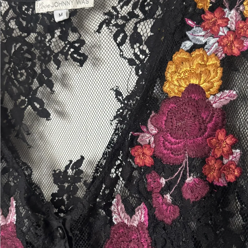 Johnny Was Maxi Lace Dress M - Image 2