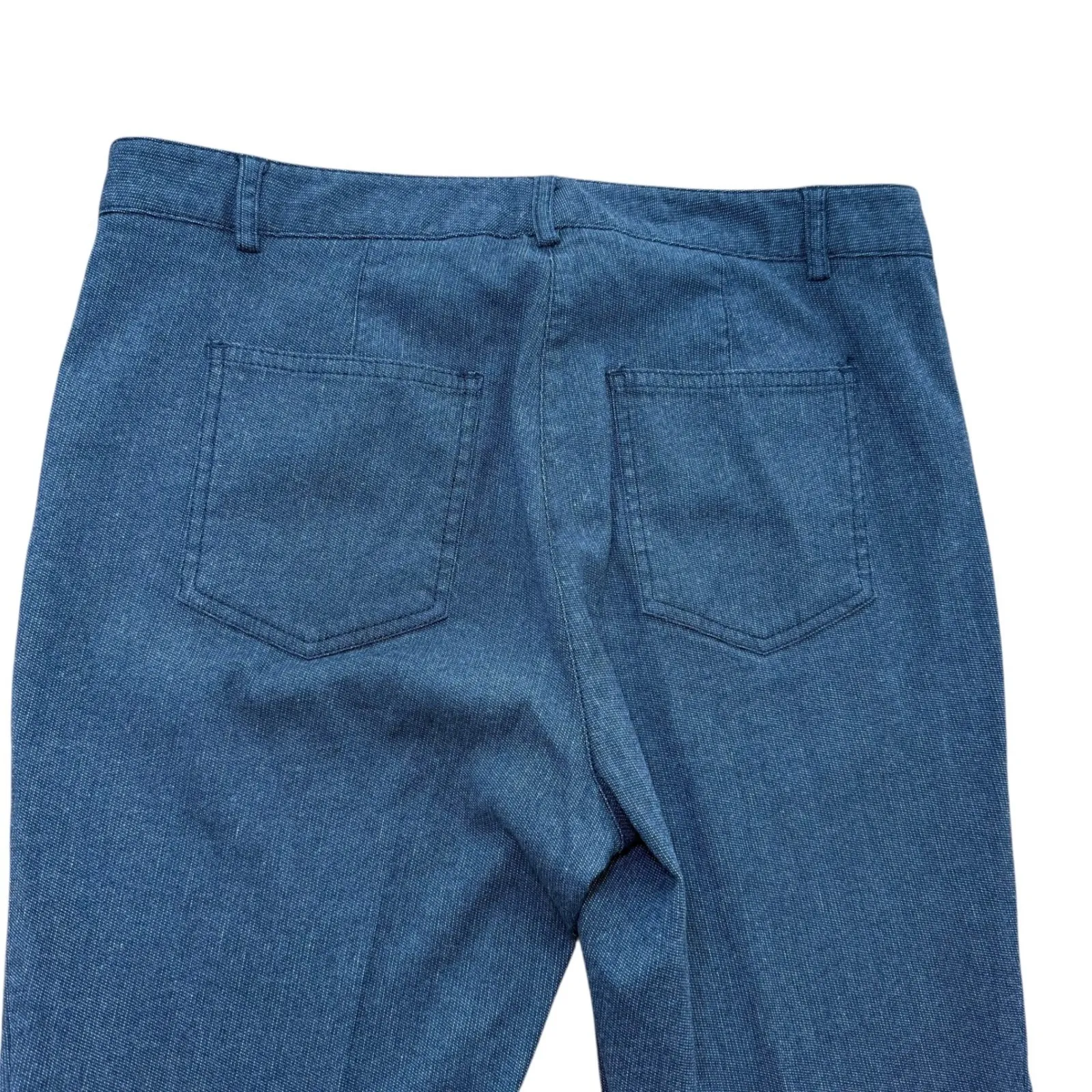 WORTH Women's Dark Wash Flared Leg Pants Size 10 Bootcut Trousers Gray - Image 6