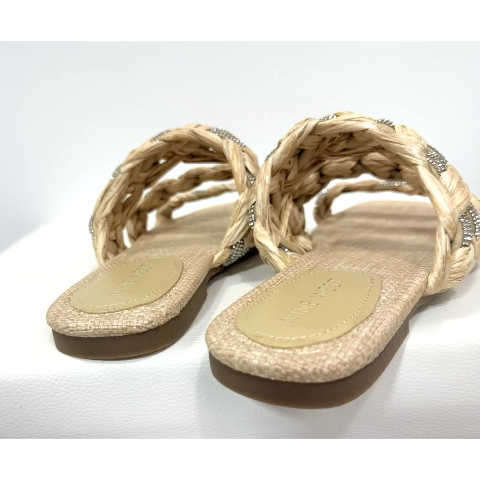 Nine West Qazz Sandals Slide Slip On Flats Wo’s Size 6M - Image 4