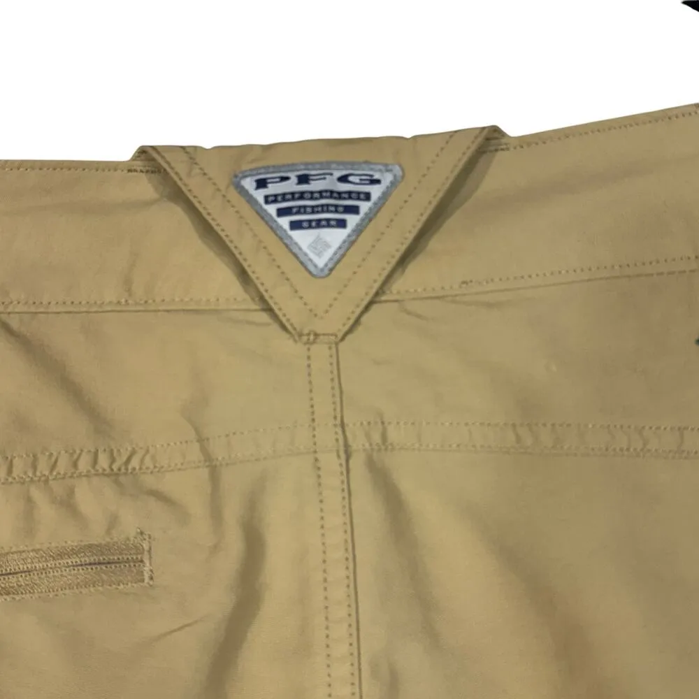 Columbia Medium PFG Shorts Zip-Fly Pockets Elastic Waist Quick Dry Tan Womens - Image 5