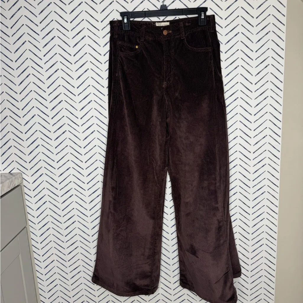 Anthropologie Pilcro Adi Mid-Rise Relaxed Flare Jeans Corduroy Wide Leg Size 27 - Image 5