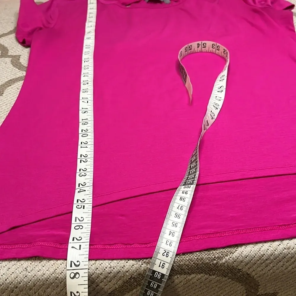 Athleta pink Racerback cutout back side slits short sleeve shirt - Image 7