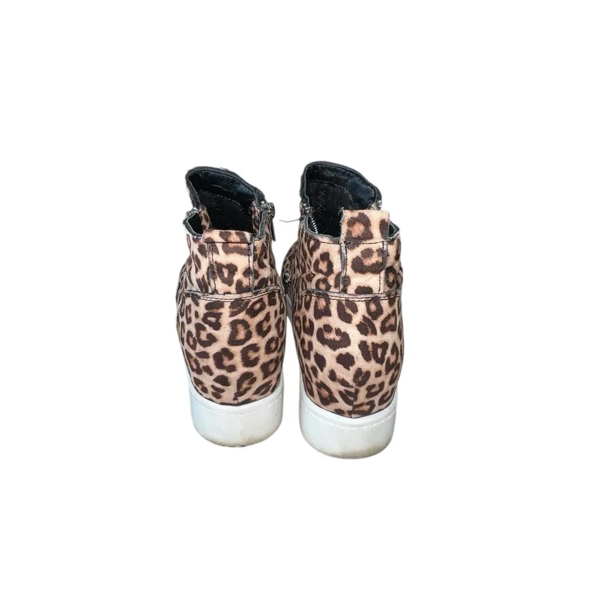 Soda "Taylor" Leopard Print High Top Side Zip Platform Sneakers Women’s Size 7 - Image 5