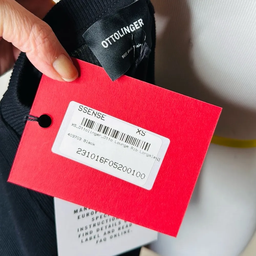 Otto Linger Black Otto Lounge Rib Long Sleeve Mini Dress Size XS - Image 4