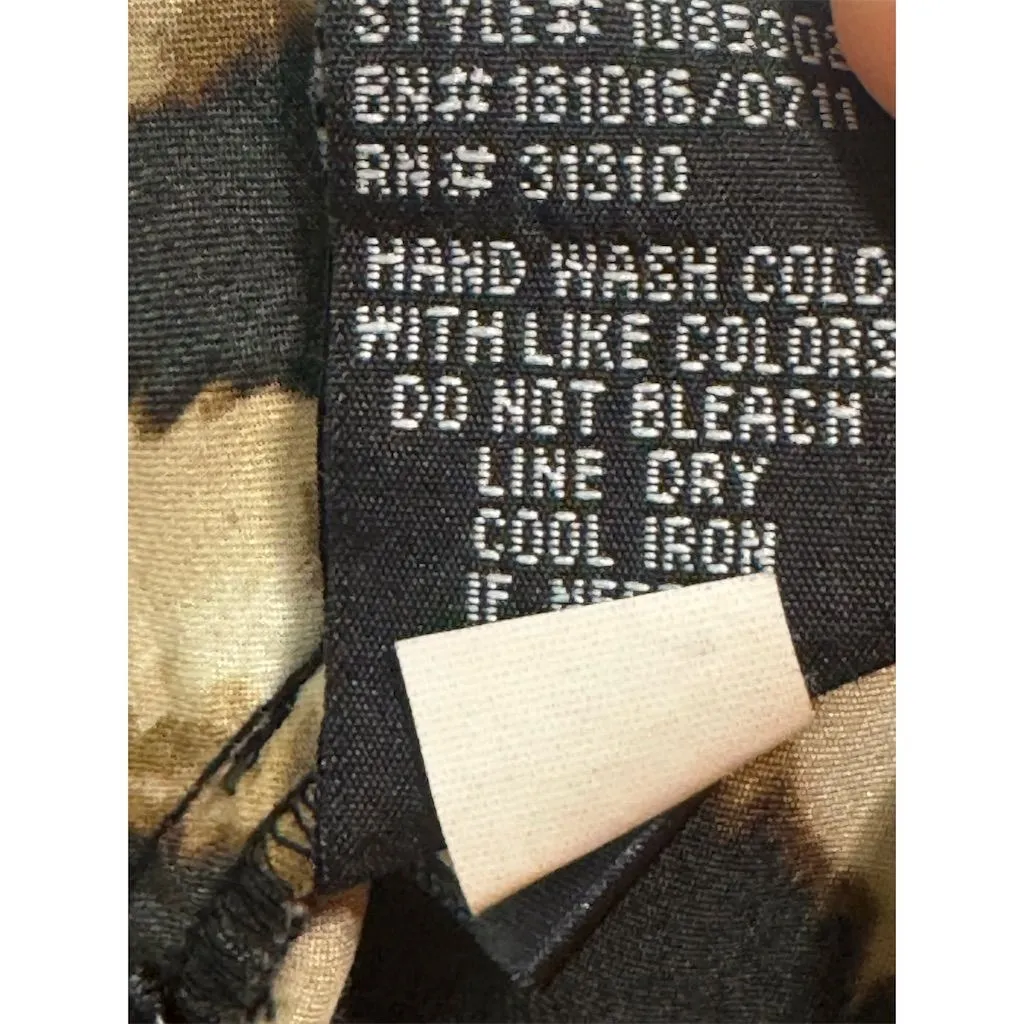 IZ Byer Leopard‎ Print Ruffle Blouse M Animal Print Sleeveless Top Mob Wife Y2K - Image 9