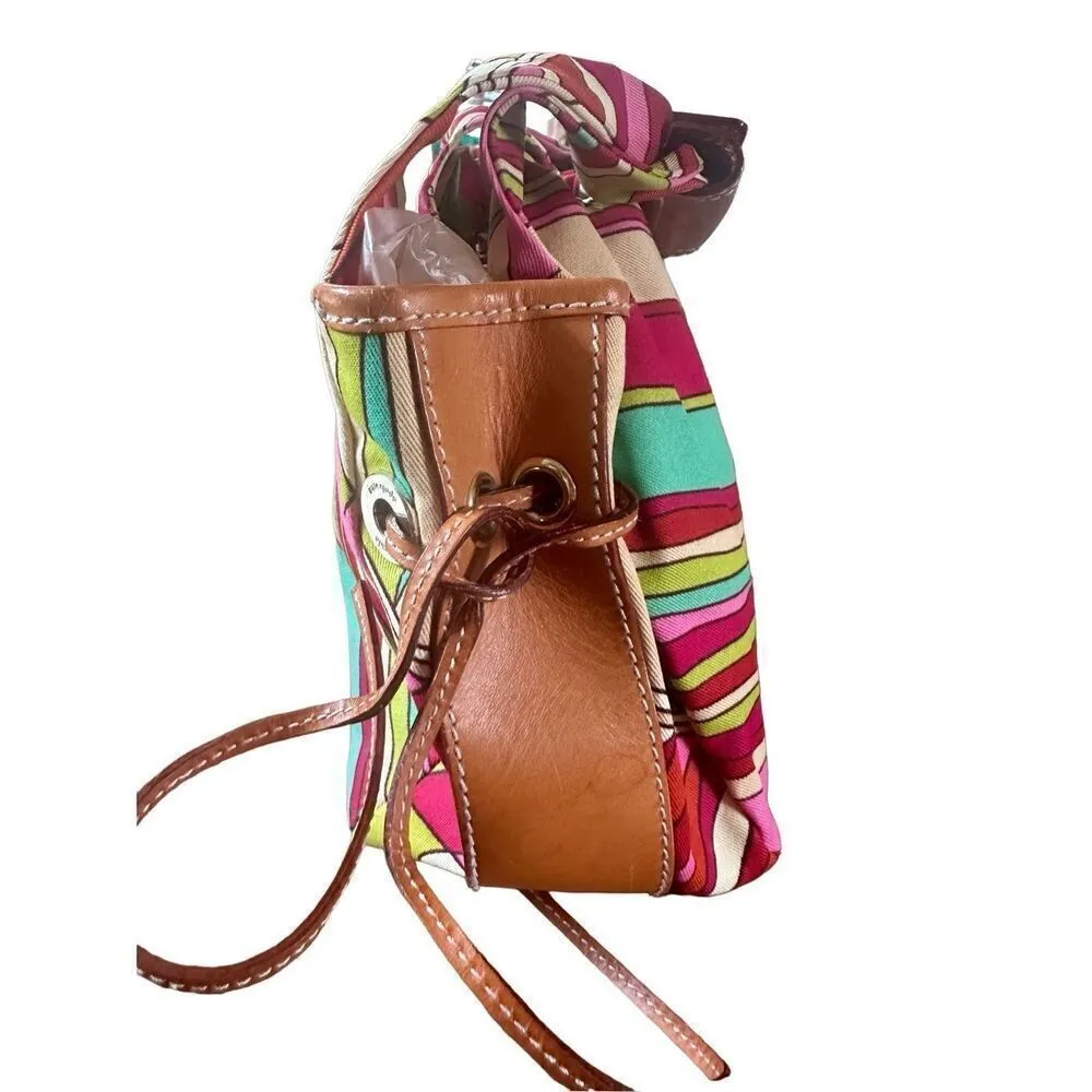 Kate Spade New York Vibrant Spring Canvas & Leather Purse - Image 6