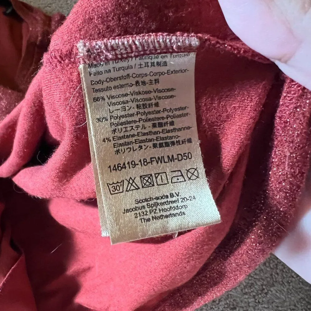 Scotch & Soda medium red sparkly blouse - Image 8