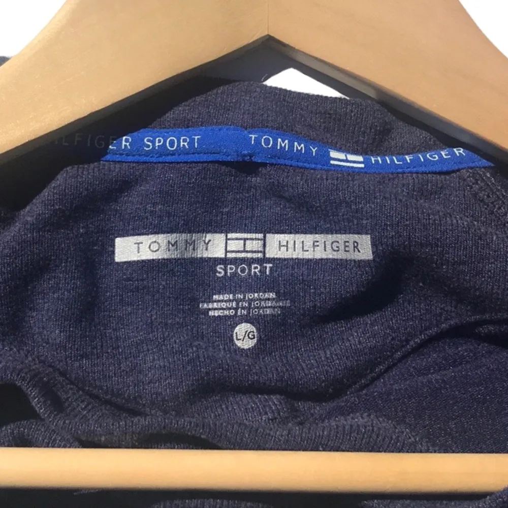 Tommy Hilfiger Sport Blue Oversized Medium Weight Sweatshirt Stretchy Top Size L - Image 5