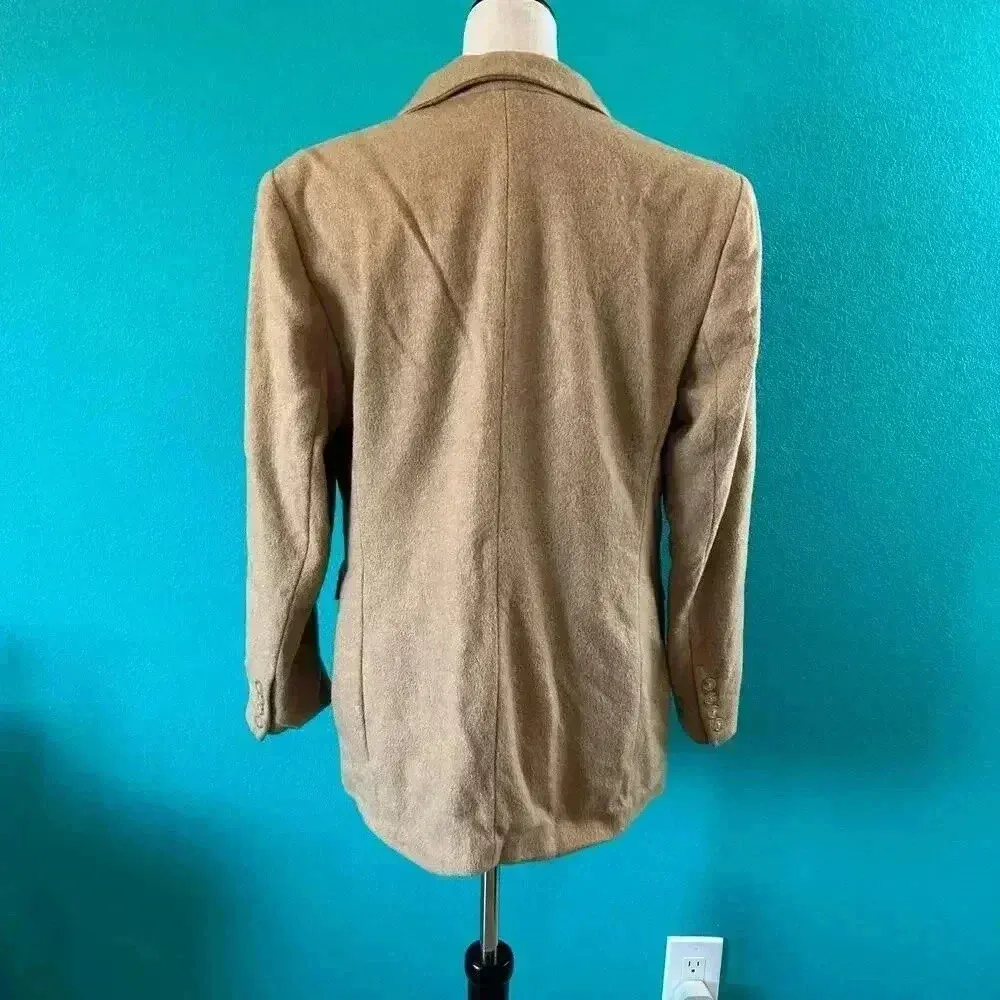Talbots Pure Camel Hair Tan Single Breasted Office Blazer Corpcore Corp Size 14 - Image 3