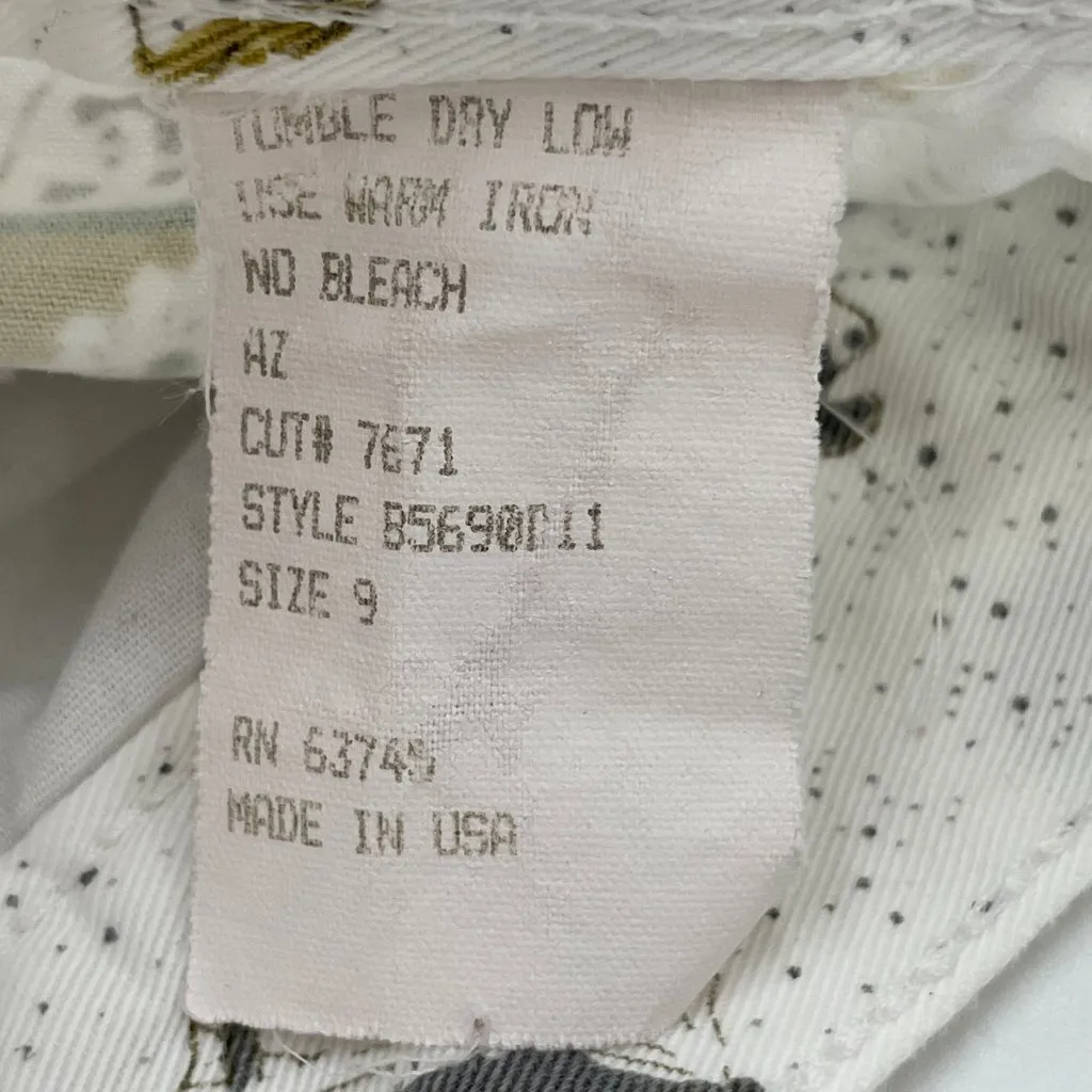 Vintage 90s Shorts Native American Motif High Rise White Denim Jean Southwestern Size undefined - Image 10