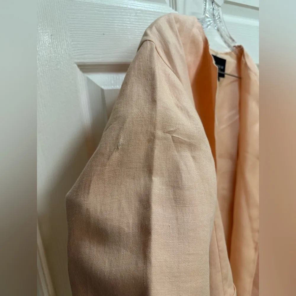 Lafayette 148 Linen Long Line Open Front Blazer Light Pink Size Large *Flaw - Image 2