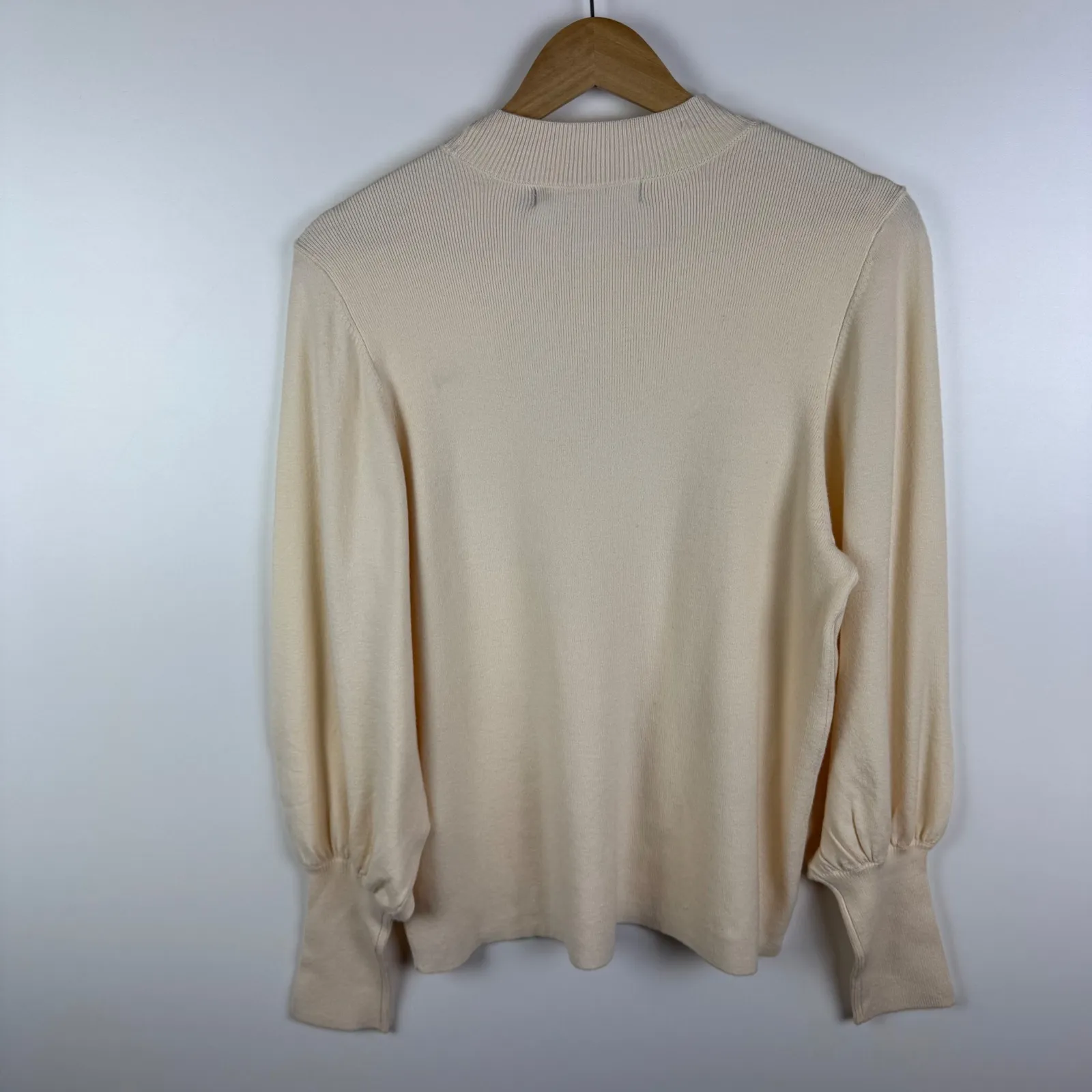 NWT Vero Moda Holly Karis Puff Sleeve Blouse Size 1X High Neck Knit Sweater‎ - Image 3