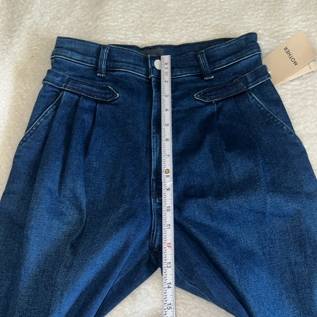 MOTHER The Tabby Tune Up Skimp Jeans Taking Shape Wash Size 27 NWT Blue - Image 4