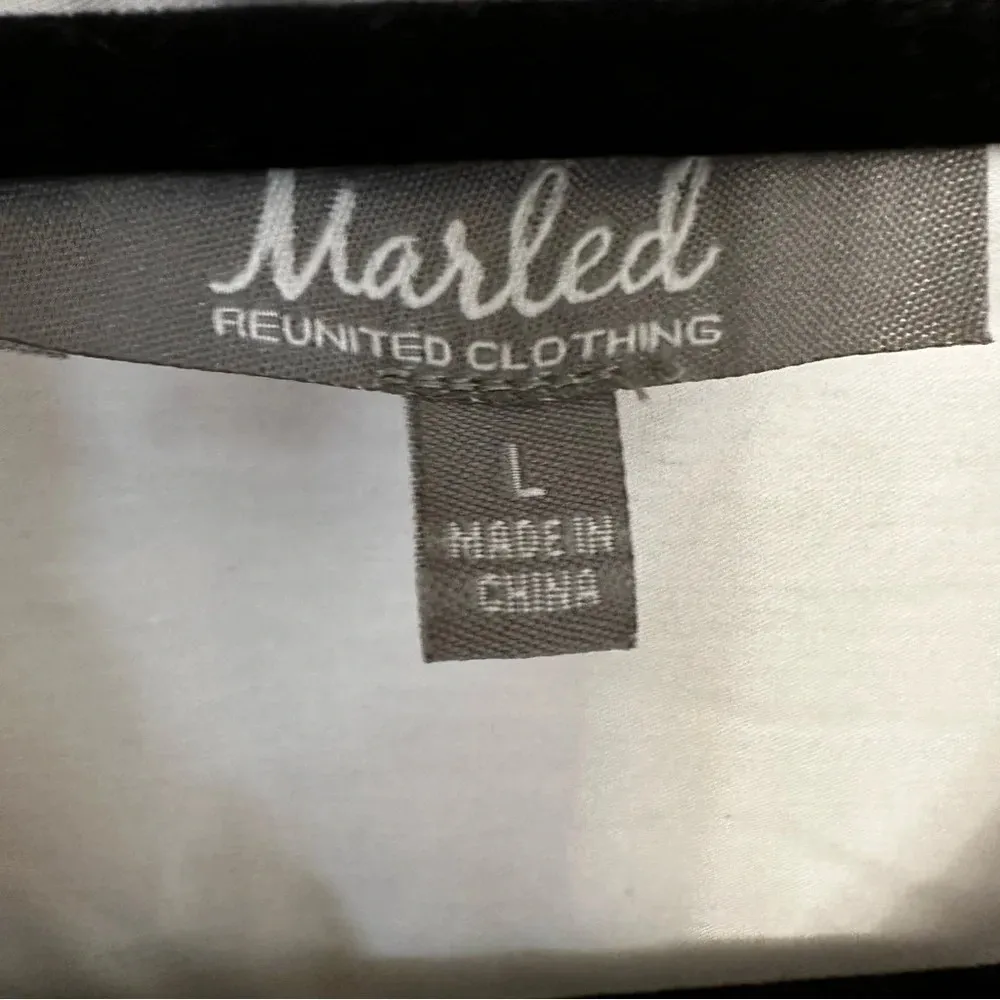 Marled Reunited Clothing women's button up collared shirt basic shirt size L White Size L - Image 9
