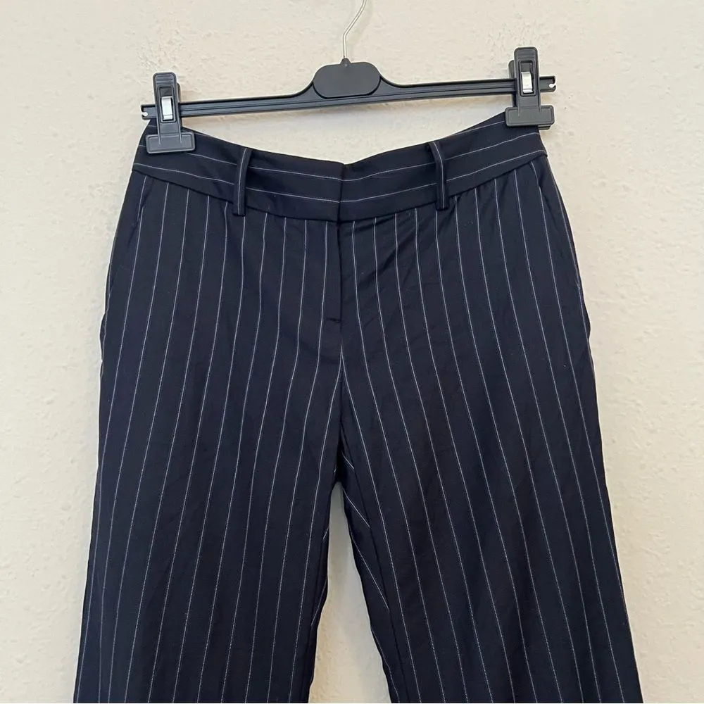 Brooks Brothers Navy Blue Pinstriped Trousers Wool Dress Pants Size 0P - Image 3