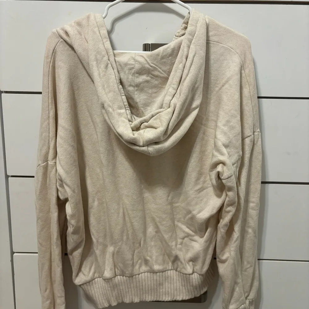 Aerie Offline Cream V Neck Sweatshirt - Image 3