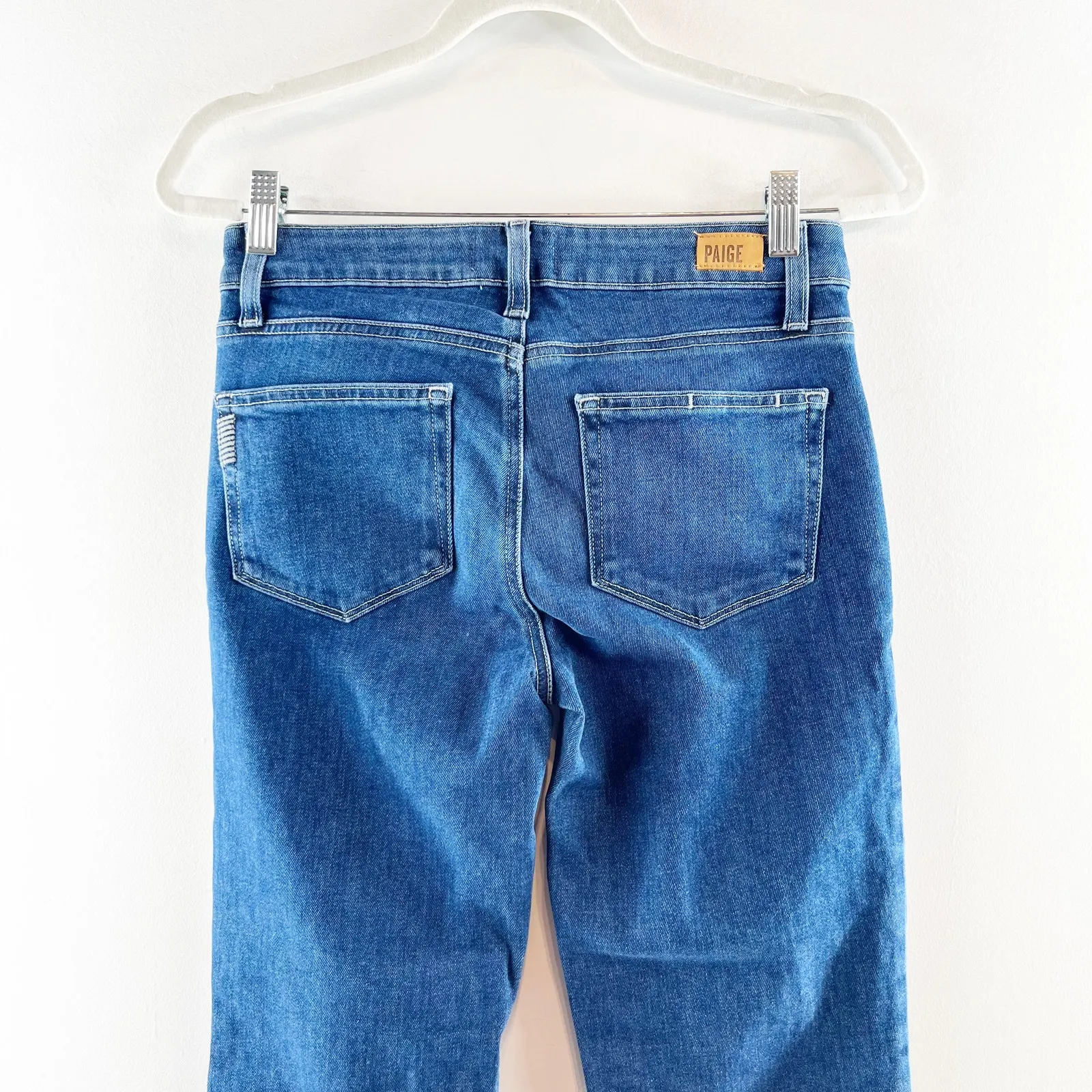 Paige Skyline Mid Rise 5 Pocket Denim Bootcut Jeans Blue 28 / 6 - Image 10