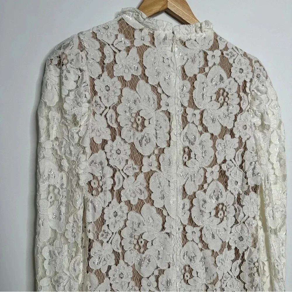 WAYF Lace Emma Midi Dress Size Medium - Image 11