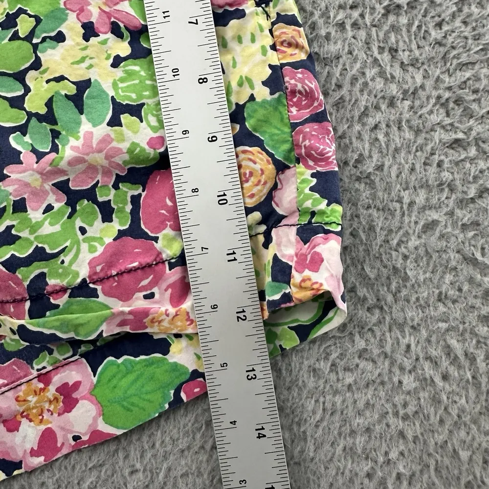 Lilly Pulitzer Callahan Shorts Floral Preppy Beach Resort 100% Cotton Women's 12 - Image 10