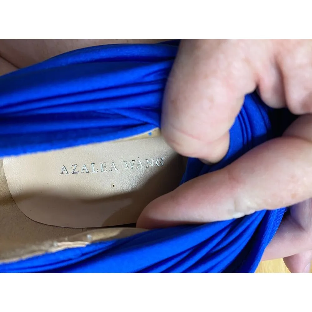 Azalea Wang Womens Blue Stiletto Heel Heart Out Extreme Thigh High Boots Size 11 - Image 6