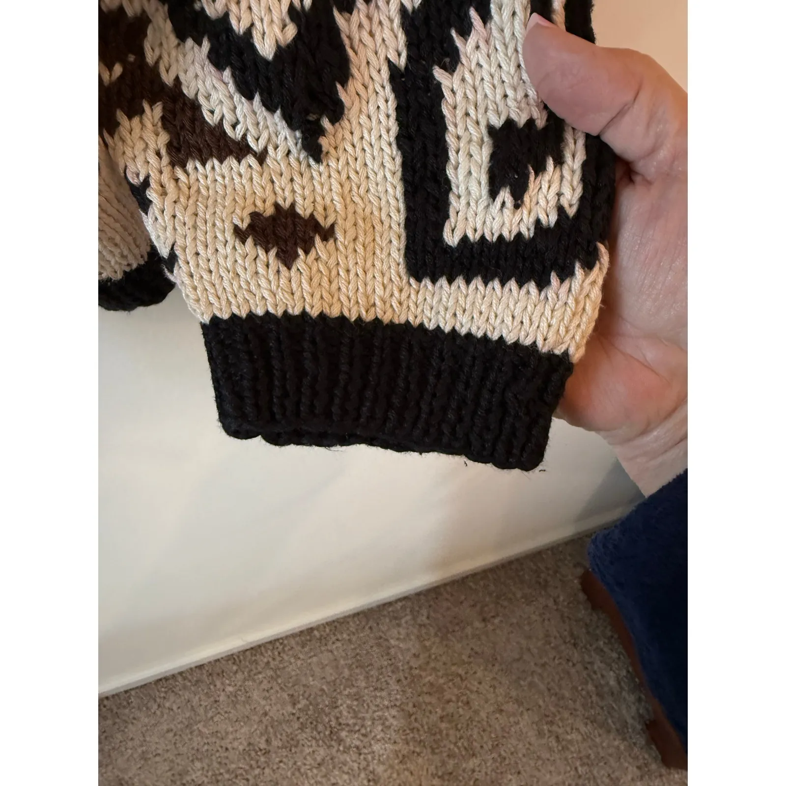 Express Long Sleeve Animal Print Cardigan Sweater Ribbed Knit Brown Women's Med - Image 3