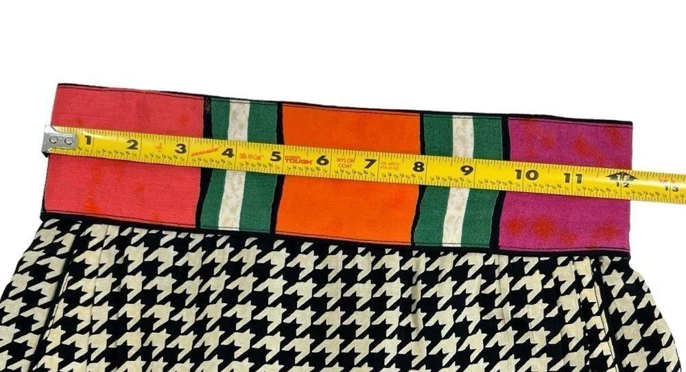 Vintage 80’s Platinum Dorothy Schoelen Retro Houndstooth 2PC Skirt Suit Black Size M - Image 14