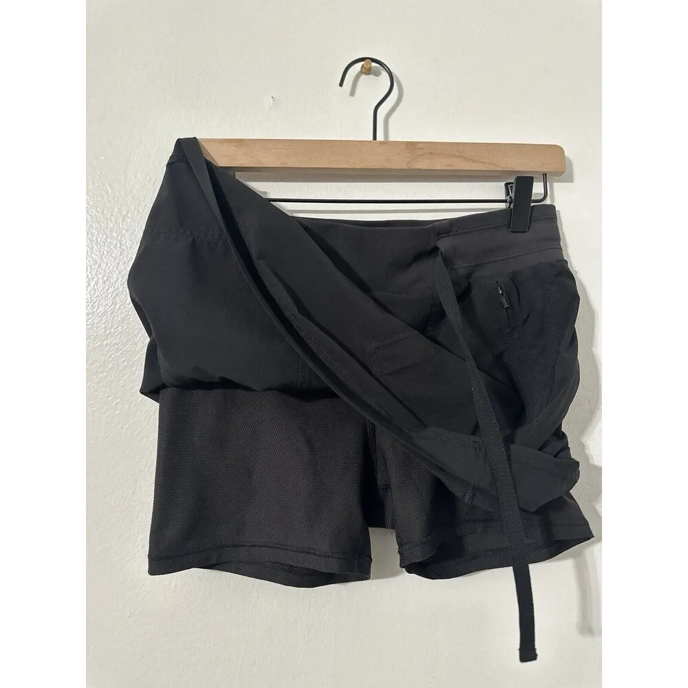 Athleta Chelsea Cargo Skort Womens Athletic Skirt With Shorts Size 2 Black - Image 4