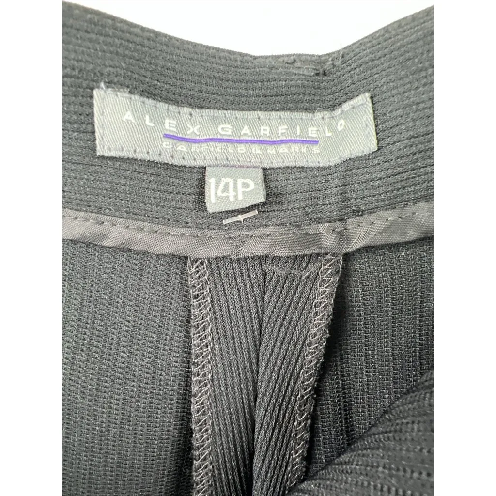 Alex Garfield Garfield & Marks Size 14 High Rise Trousers Pants Black USA Made - Image 4
