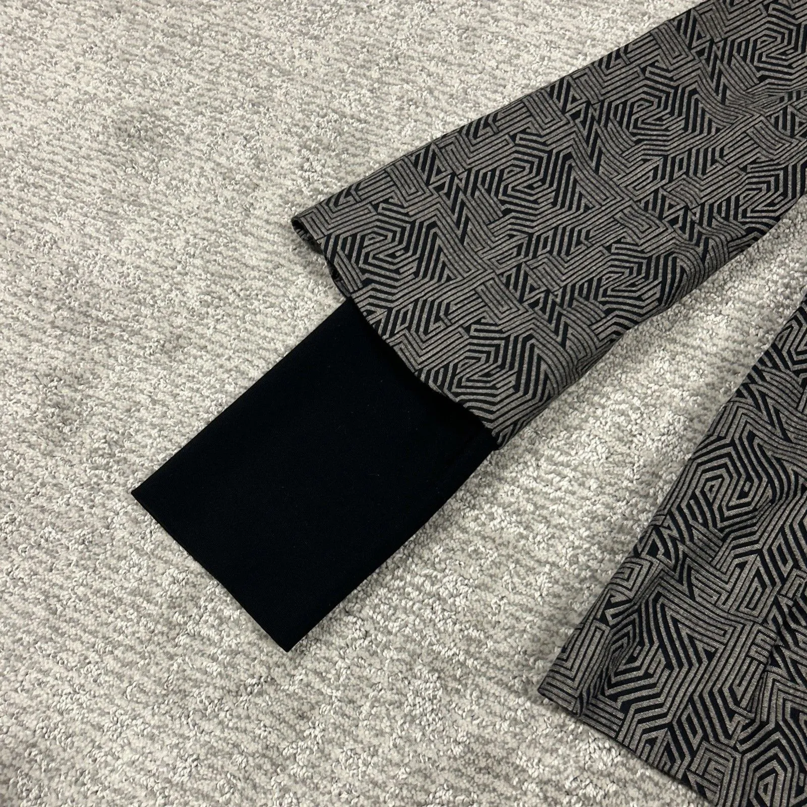 Joseph Ribkoff Jacket Womens 8 Black Gold Patterned Blazer Large Buttons Stretch - Image 6