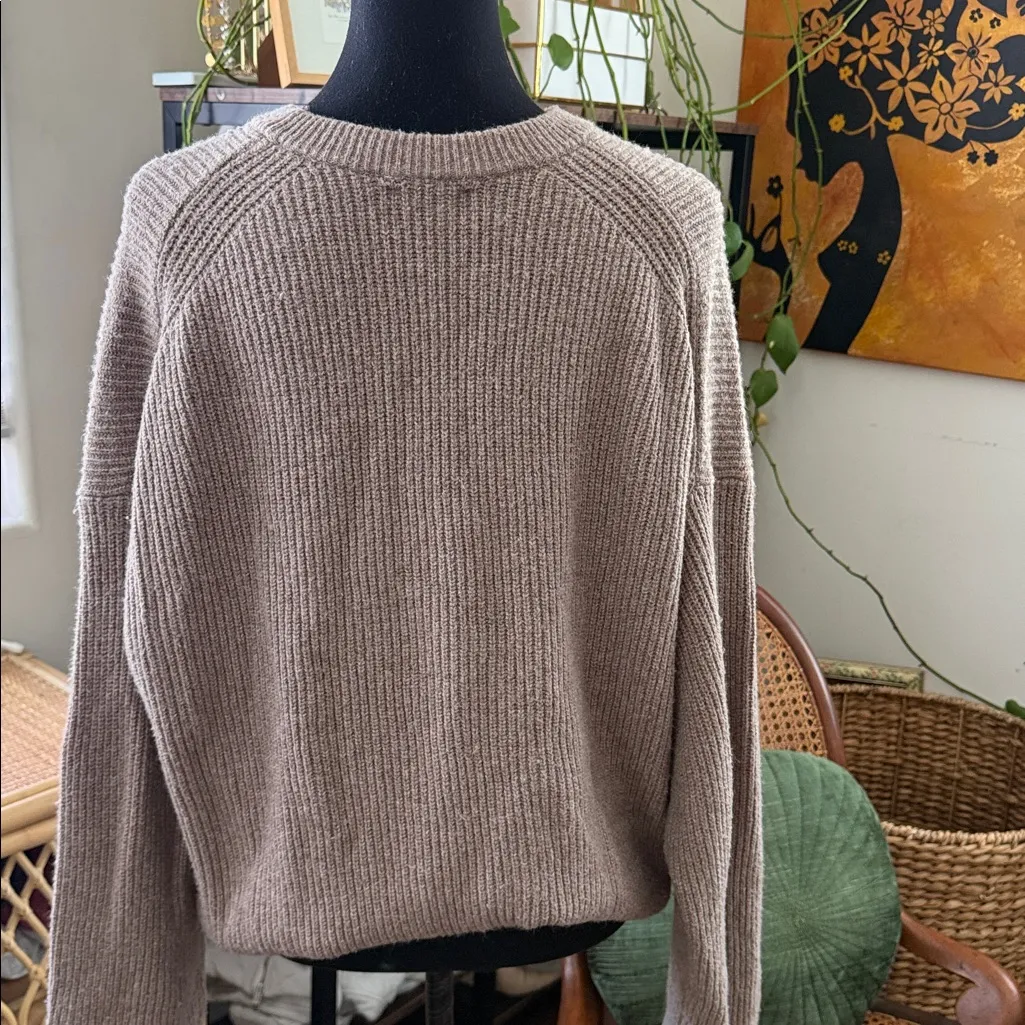 GAP Taupe Knit Popover Long Sleeve Sweater - Image 2