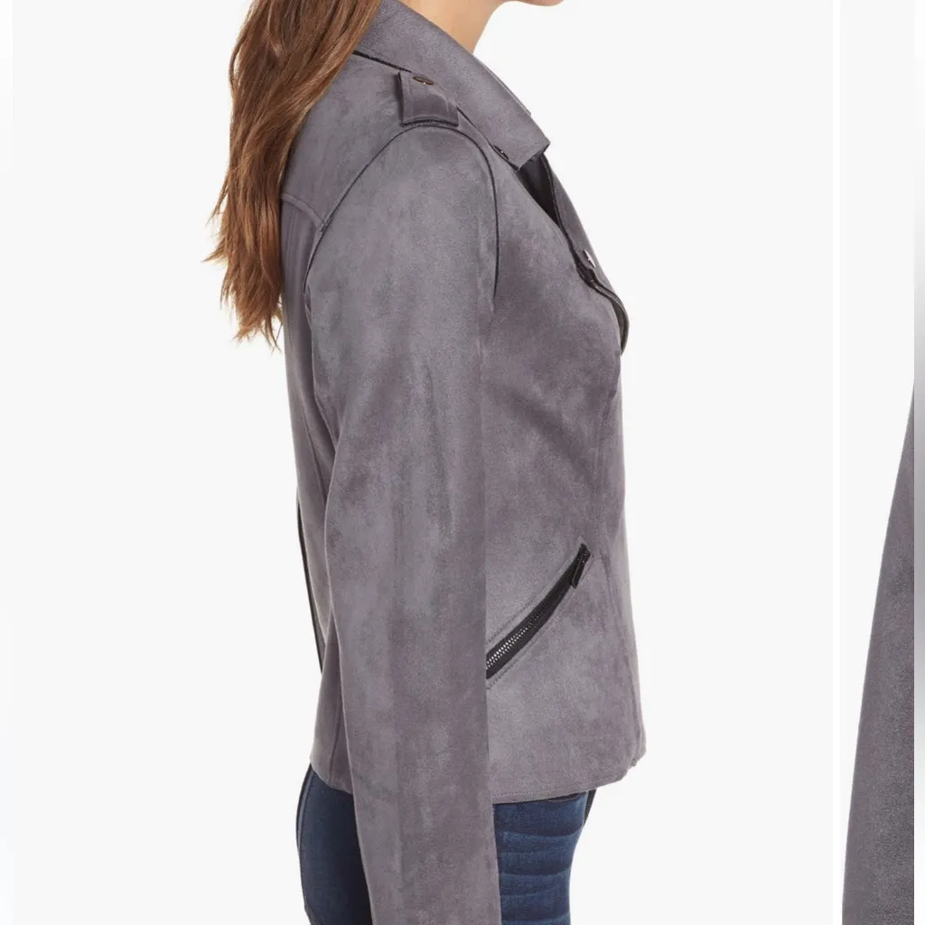KUT from the Kloth Haddie Faux Suede
Gray Moto Jacket - Image 5