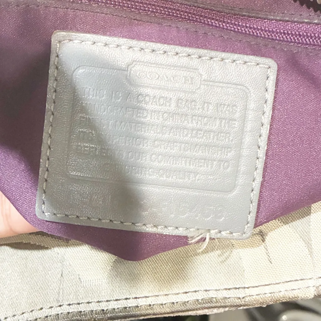 COACH Gray Pieced Patchwork Leather Suede & Poly Threa Shoulder Bag G1093-F15459 - Image 6