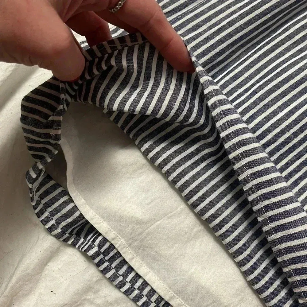 Andree embroidered floral striped spring summer dress - Image 10