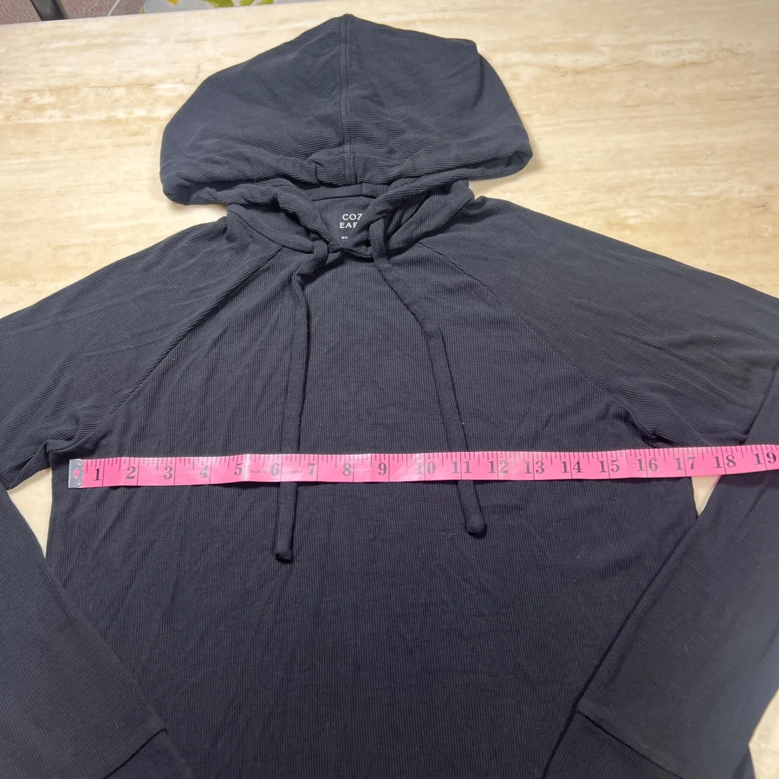 Cozy Earth Hoodie Long Sleeve Lightweight XS Black Pullover Athleisure Casual - Image 7