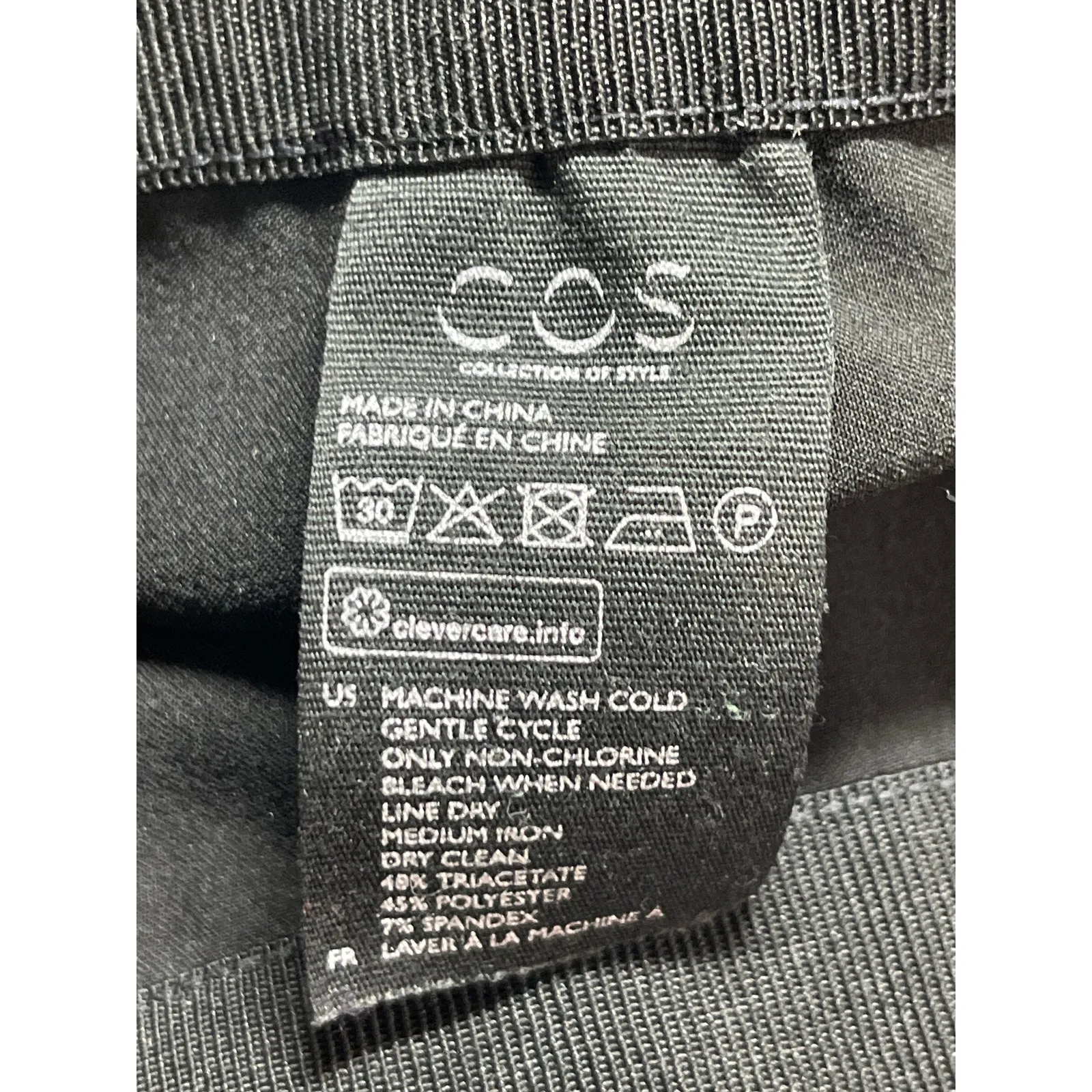 COS Women's Black Mid Rise Pull On Elastic Waist Stretch Leggings Pants Size 4 - Image 4