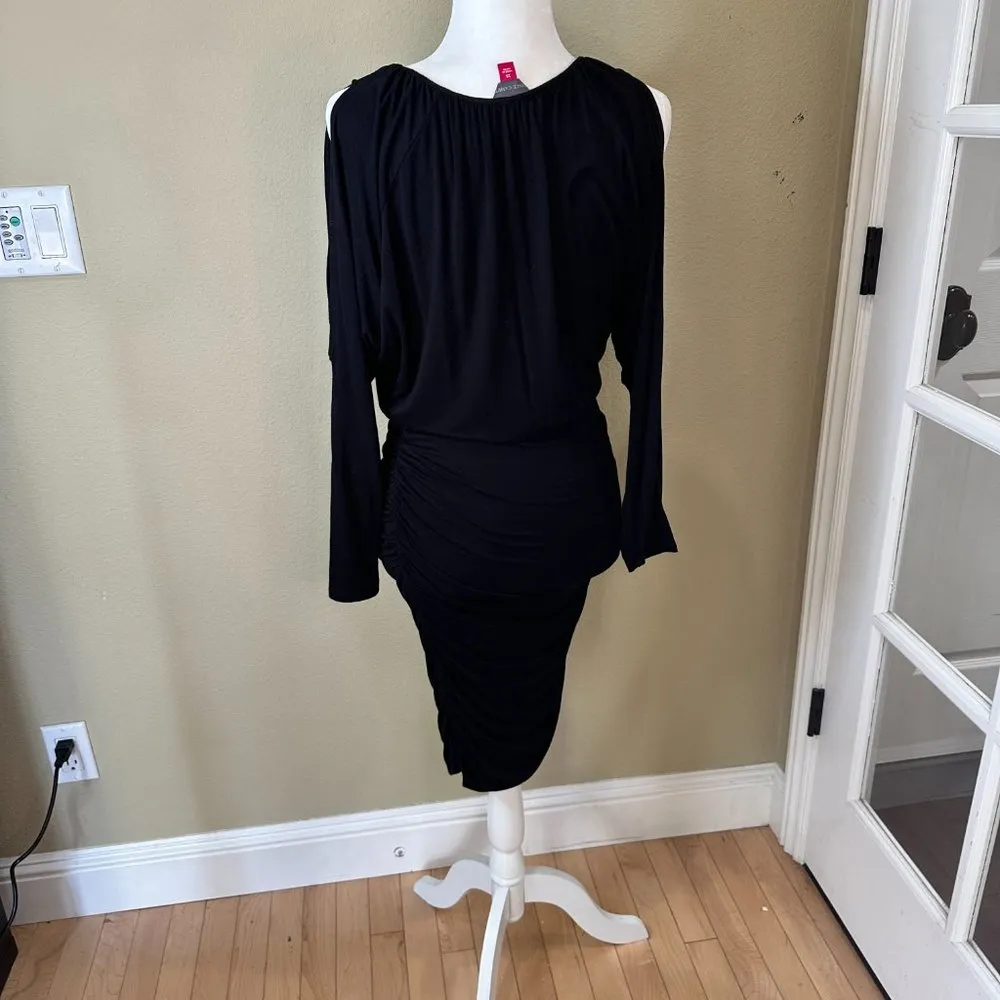 NORDSTROM Vince Camuto cold shoulder ruched bottom knit mini dress - xs - Image 6