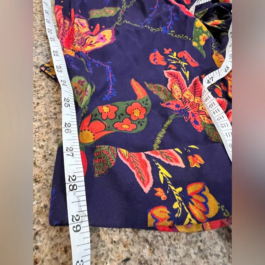 FARM Rio x Anthropologie Long Sleeve Floral Jumpsuit Medium NWT Pockets Belted - Image 6