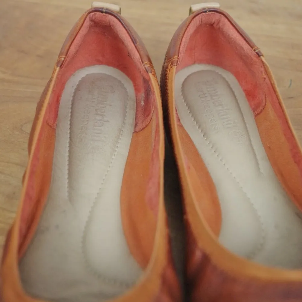 Timberland Brown Leather Ballet Style Flats Size 9 - Image 4