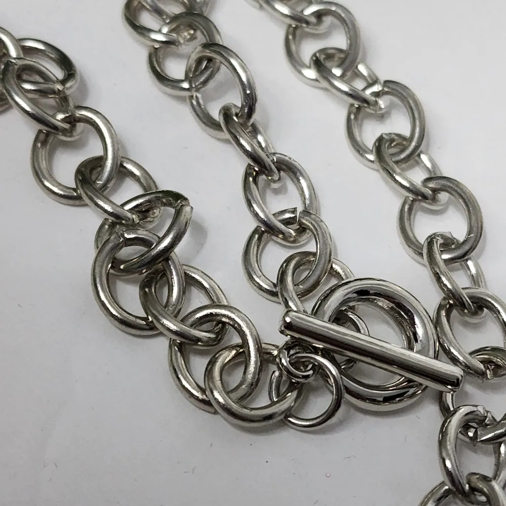 Western Rustic Boho Cross with Silver Chain Necklace Blue - Image 4