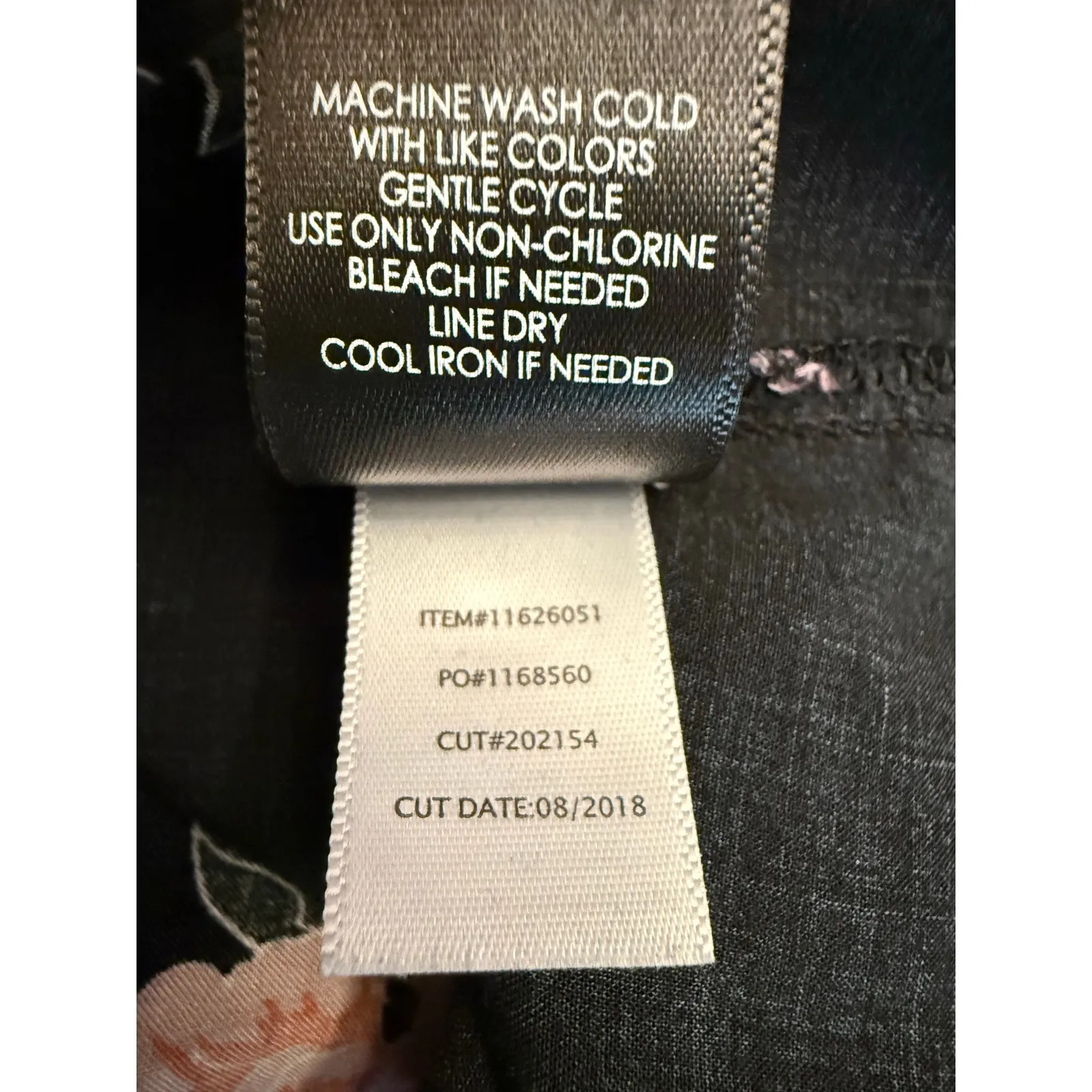 Torrid Harper Challis Button-Front 3/4 Sleeve Blouse Womens 2 2X Black Floral - Image 9