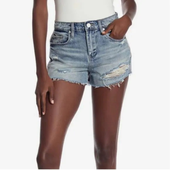 BLANK NYC The Barrow High Rise Distressed Shorts - Image 2