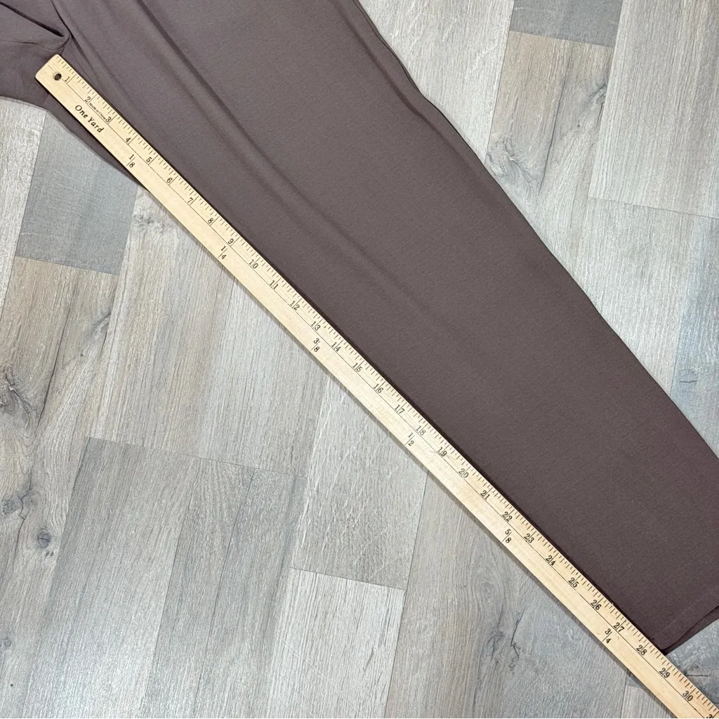 Eileen Fisher Luna Silk Georgette Crepe Slouchy Ankle Pants Mocha Taupe XS - Image 12